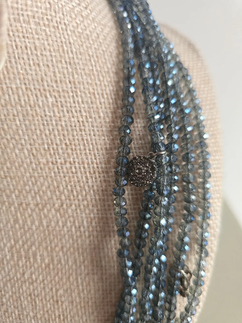 Multi-Strand Faceted Bead Necklace